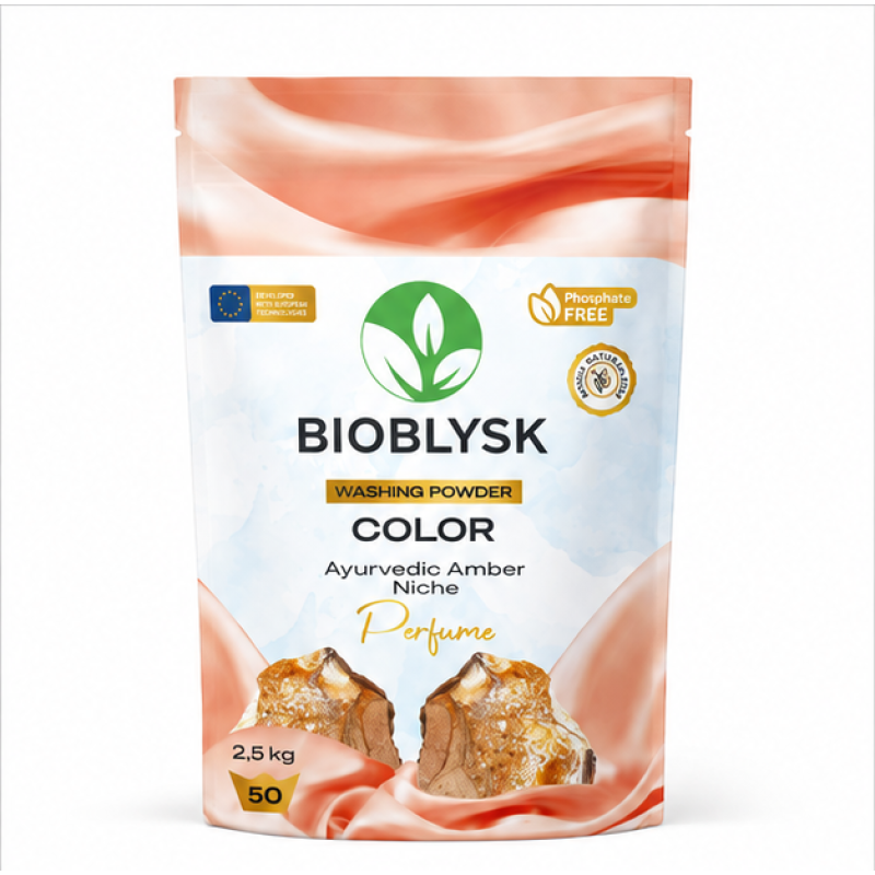 Perfumed Laundry Powder “Color & Ayurvedic Amber Niche Perfume” BioBlysk 2.5 kg