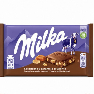 Milka з арахісом і хрусткою карамеллю